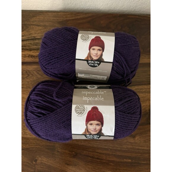 Loops & Threads Other - Loops & Threads IMPECCABLE Yarn.  Amethyst. 4.5 oz Each. Lot Of 2